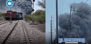 Choque de tren y pipa deja explosi&oacute;n mortal en Quer&eacute;taro