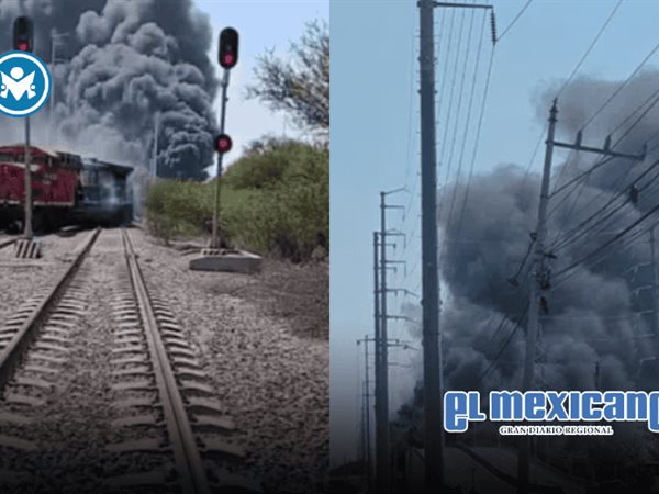 Choque de tren y pipa deja explosi&oacute;n mortal en Quer&eacute;taro