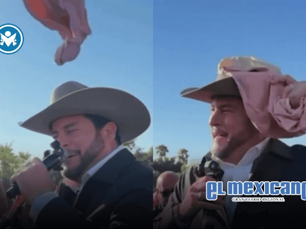 Lanzan ropa interior a Ismael Burgue&ntilde;o en festival del D&iacute;a de las Madres