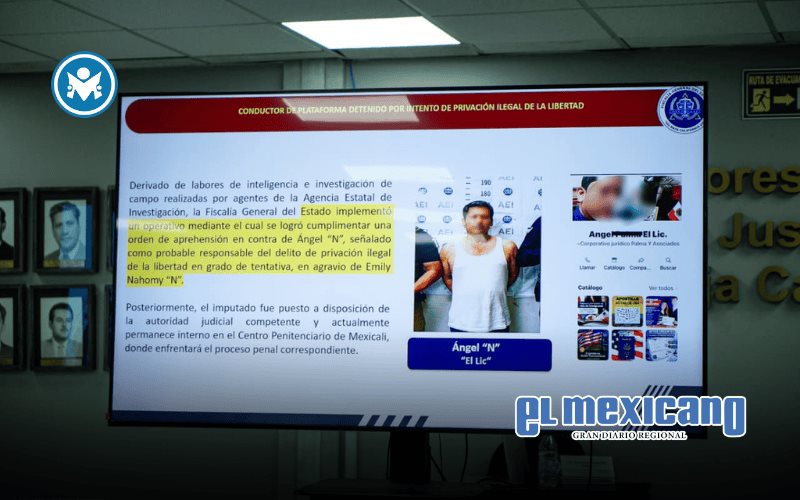 Detienen a conductor de DiDi por presunto intento de secuestro de una joven en Mexicali