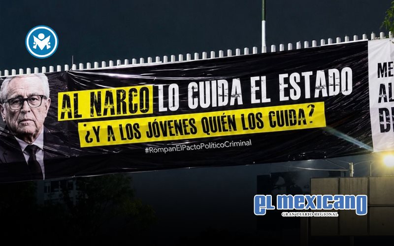 Colocan manta contra Rocha Moya en puente de Cuauht&eacute;moc