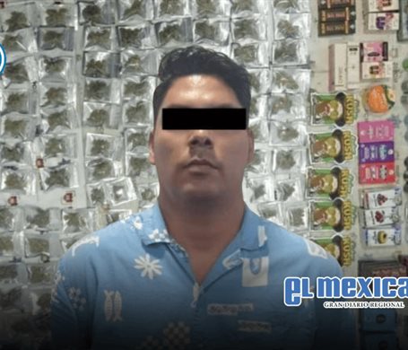 Detienen a hombre en Zona Centro con m&aacute;s de 160 dosis de kush