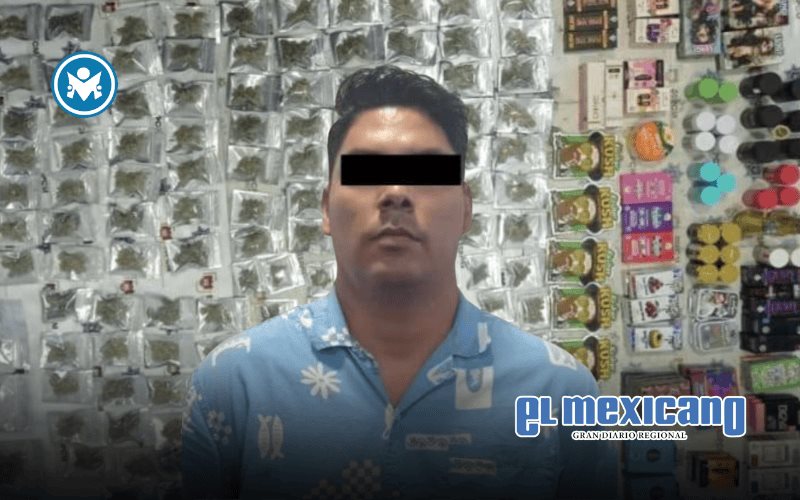 Detienen a hombre en Zona Centro con m&aacute;s de 160 dosis de kush