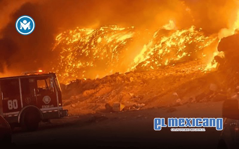 Se incendia basurero del ejido Hip&oacute;lito Renter&iacute;a