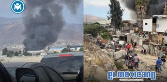 Incendio arrasa ocho viviendas en invasi&oacute;n de Tijuana