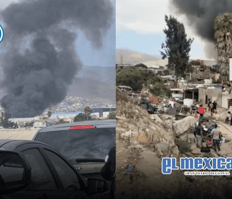 Incendio arrasa ocho viviendas en invasi&oacute;n de Tijuana