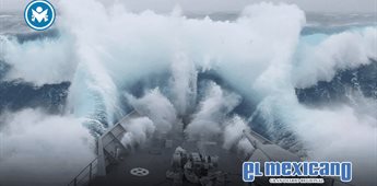 Ola gigante azota a buque militar británico en aguas de la Antártida Ola gigante azota a buque militar británico en aguas de la Antártida