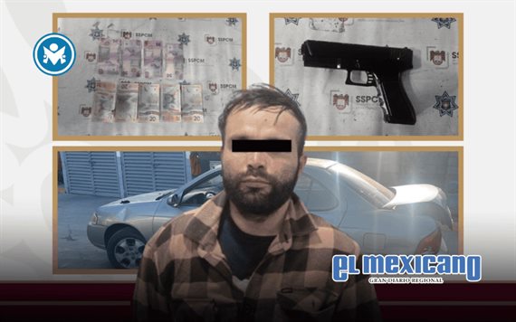 Detienen a presunto asaltante ligado a al menos 10 robos a comercios