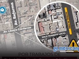 Anuncian cierres parciales en Reforma y Lázaro Cárdenas por obras viales Anuncian cierres parciales en Reforma y Lázaro Cárdenas por obras viales