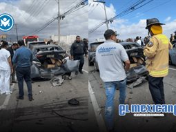 Fuerte accidente de tr&aacute;nsito frente a UABC Otay