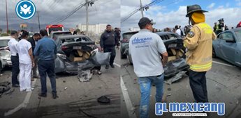 Fuerte accidente de tr&aacute;nsito frente a UABC Otay