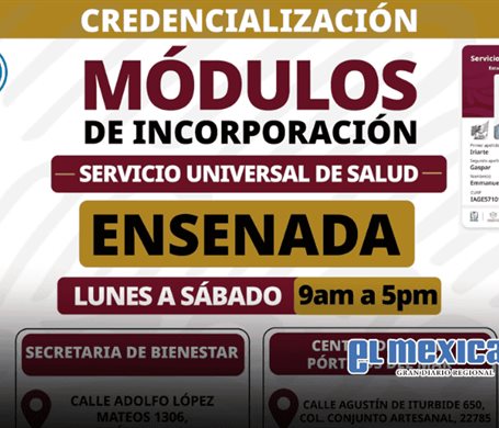 En Baja California arranca el registro a la credencial del Servicio Universal de Salud en los M&oacute;dulos de Bienestar