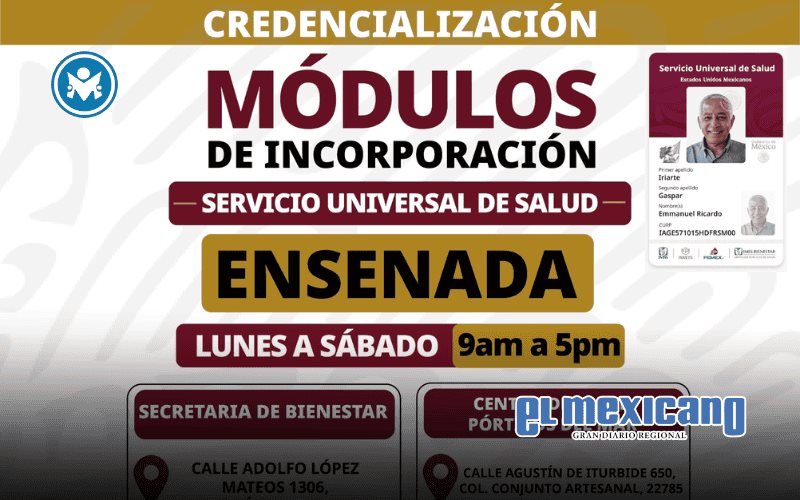 En Baja California arranca el registro a la credencial del Servicio Universal de Salud en los M&oacute;dulos de Bienestar