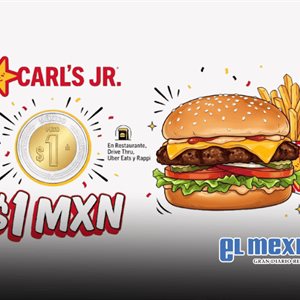 Carl&acute;s Jr ofrece hamburguesa a 1 peso por el D&iacute;a Mundial de la Hamburguesa