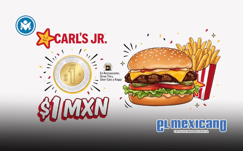 Carl&acute;s Jr ofrece hamburguesa a 1 peso por el D&iacute;a Mundial de la Hamburguesa