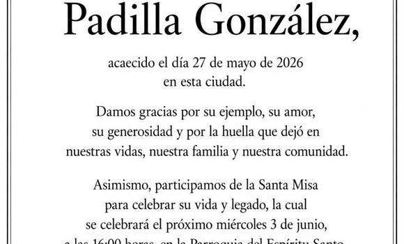 Esposa e hijos de Praxedis Padilla lamentan su fallecimiento