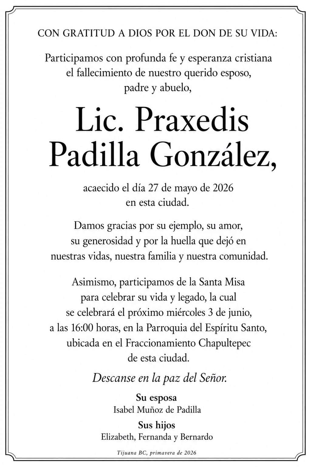 Pr&aacute;xedis Padilla Gonz&aacute;lez