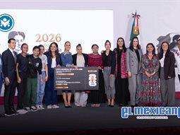 Sheinbaum presenta a las cuatro ganadoras del concurso Representa a M&eacute;xico en la Inauguraci&oacute;n del Mundial