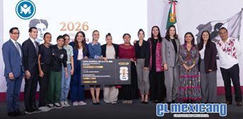 Sheinbaum presenta a las cuatro ganadoras del concurso Representa a M&eacute;xico en la Inauguraci&oacute;n del Mundial