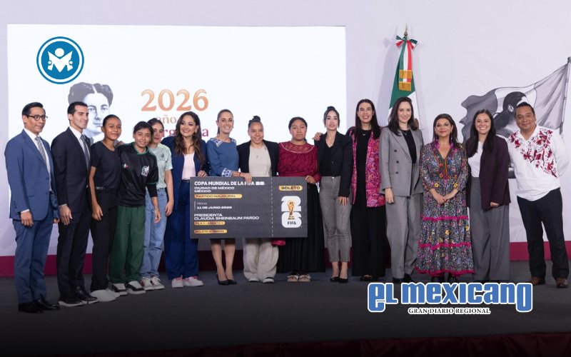 Sheinbaum presenta a las cuatro ganadoras del concurso Representa a M&eacute;xico en la Inauguraci&oacute;n del Mundial