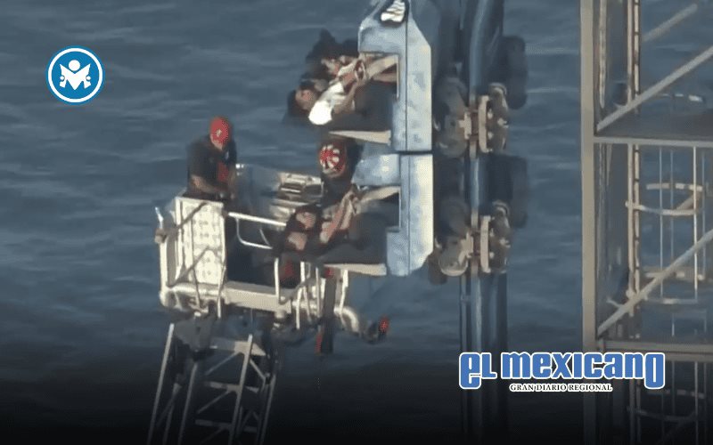 Falla en montaña rusa deja atrapadas a ocho personas en Galveston, Texas Falla en montaña rusa deja atrapadas a ocho personas en Galveston, Texas