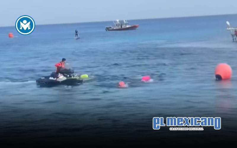 Cocodrilo irrumpe en competencia infantil en Cozumel