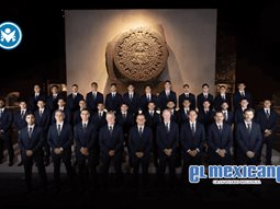 El Tri posa ante la Piedra del Sol en su foto oficial del Mundial