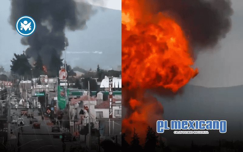 Fuerte explosi&oacute;n de pipas en Puebla provoca evacuaciones
