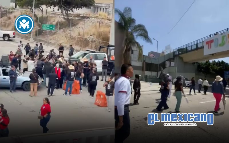 CNTE bloquea y libera la garita El Chaparral tras dos horas de protesta