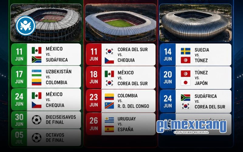 M&eacute;xico se prepara para el Mundial 2026: estos son los partidos que se jugar&aacute;n en CDMX, Guadalajara y Monterrey