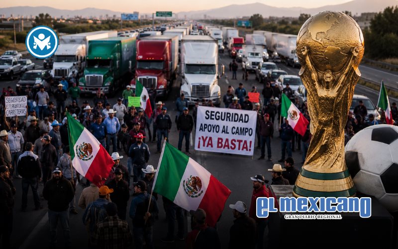 Megaparo nacional amenaza inicio del Mundial 2026; transportistas y campesinos convocan bloqueos