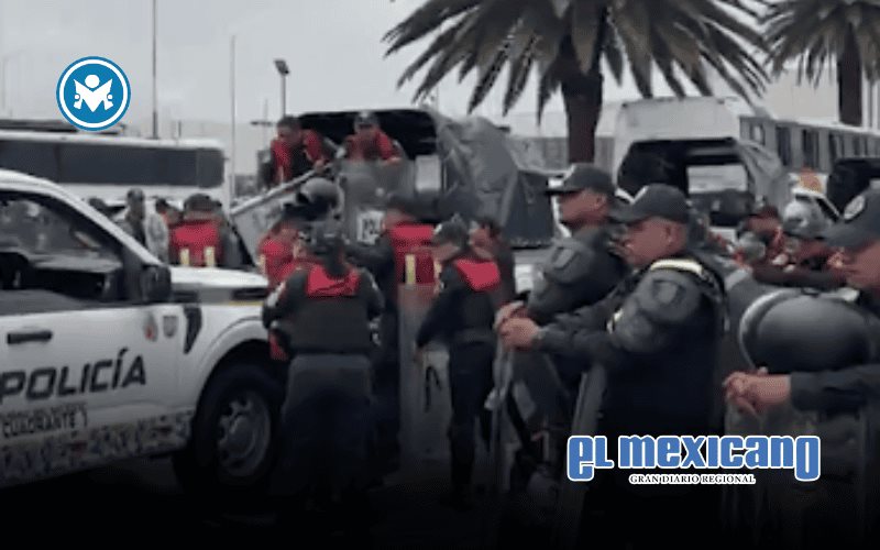 Blindan el AICM con dovelas y mil polic&iacute;as ante amenaza de la CNTE a un d&iacute;a del Mundial