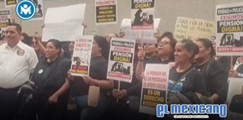 Viudas de polic&iacute;as exigen pensi&oacute;n y desmienten a s&iacute;ndica