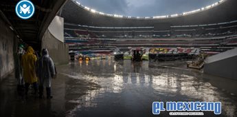 Estadio Ciudad de M&eacute;xico se inunda previo al Mundial 2026