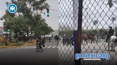 Bloque Negro choca con policías afuera del Estadio CDMX Bloque Negro choca con policías afuera del Estadio CDMX