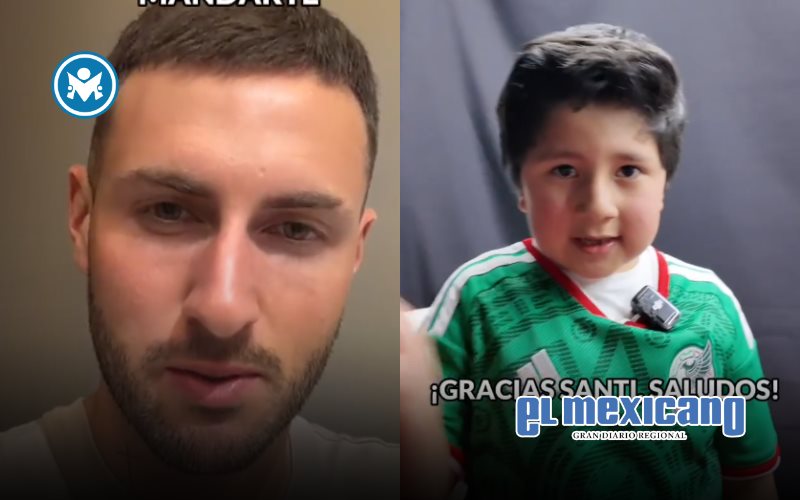 Santiago Gim&eacute;nez regala jersey de la Selecci&oacute;n Mexicana a ni&ntilde;o viral