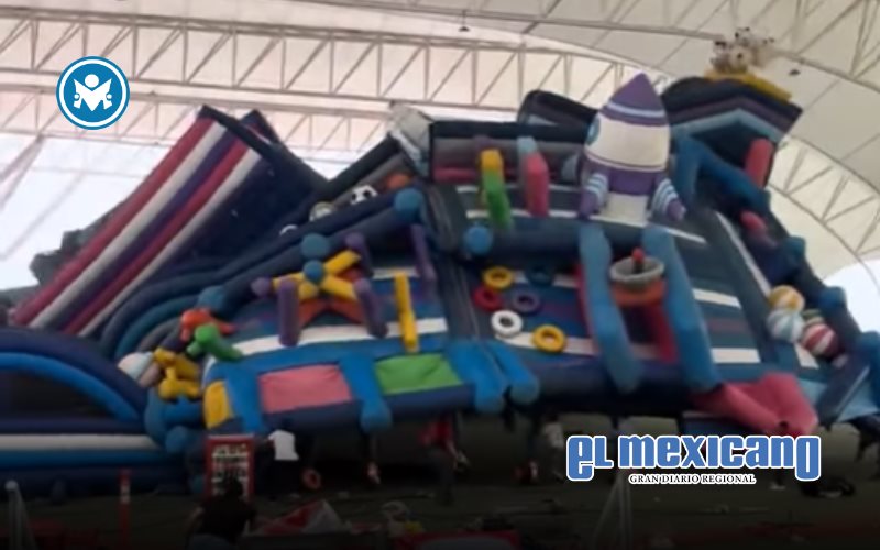 Viento levanta inflable con ni&ntilde;os en Torre&oacute;n y desata momentos de p&aacute;nico en evento familiar
