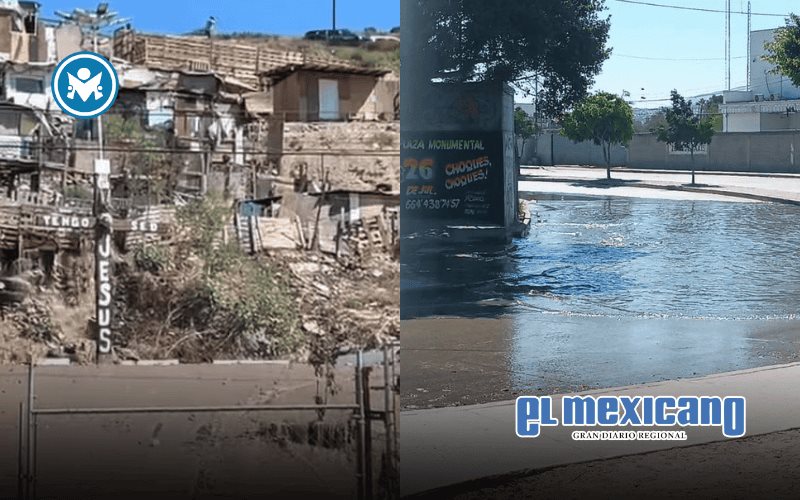 Reportaron fuga de agua en la colonia Otay Constituyentes en la rampa ascendente de la central camionera Reportaron fuga de agua en la colonia Otay Constituyentes en la rampa ascendente de la central camionera