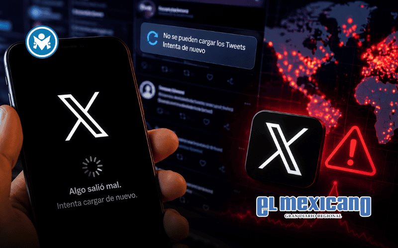 X presenta fallas globales; DownDetector registra pico de m&aacute;s de 1,400 reportes