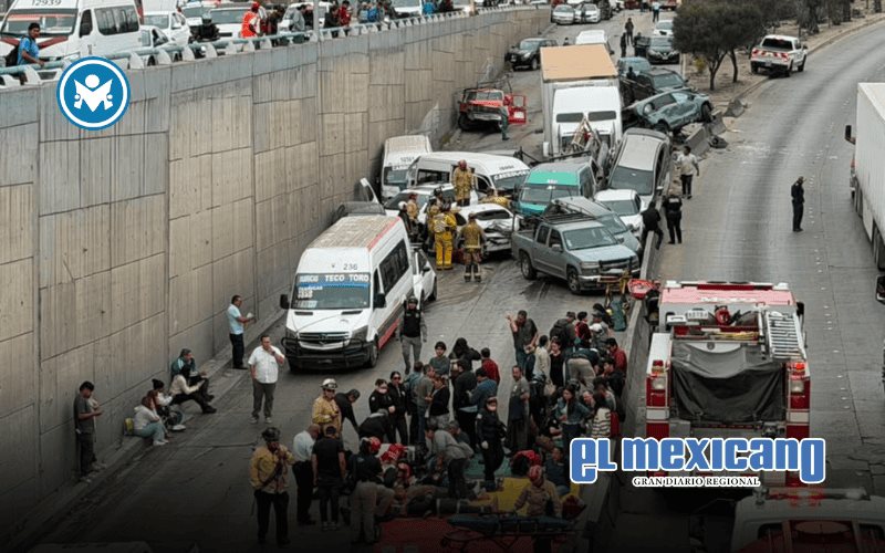 Carambola de m&aacute;s de 30 veh&iacute;culos colapsa Tijuana y deja al menos 26 lesionados