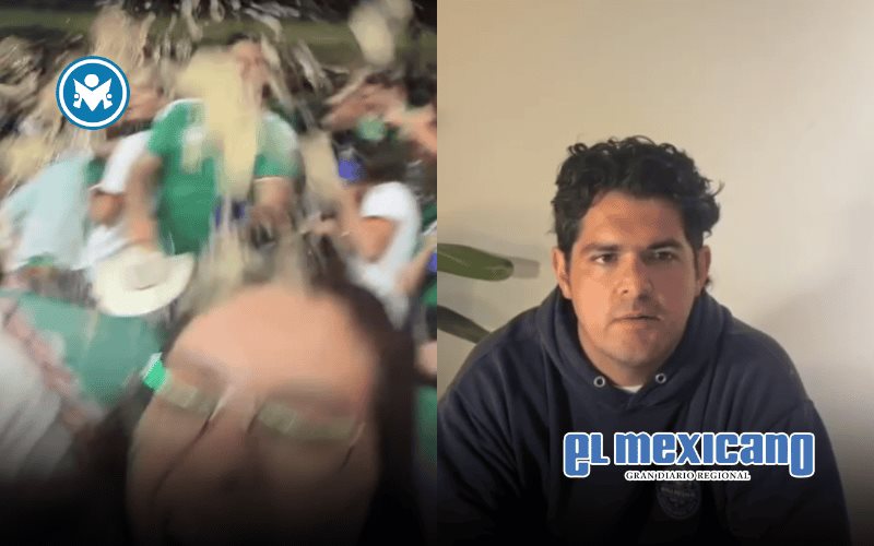 Aficionado ofrece disculpa tras lanzar bebida a influencer en Mundial