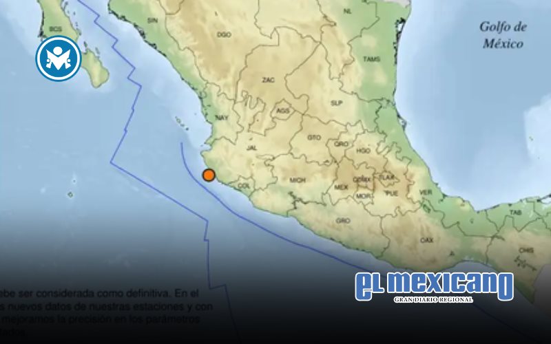 Sismo de magnitud 4.0 se registra frente a Cihuatl&aacute;n, Jalisco