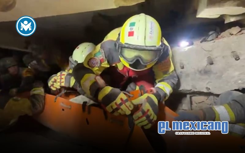 Ej&eacute;rcito Mexicano rescata con vida a ni&ntilde;o entre escombros en Venezuela