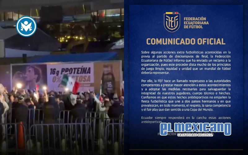 Ecuador reclama ante FIFA por serenata de aficionados mexicanos