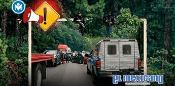 Tr&aacute;iler averiado colapsa Cumbres de Maltrata; video de dos hombres junto al acotamiento genera alerta en la autopista Veracruz–Puebla