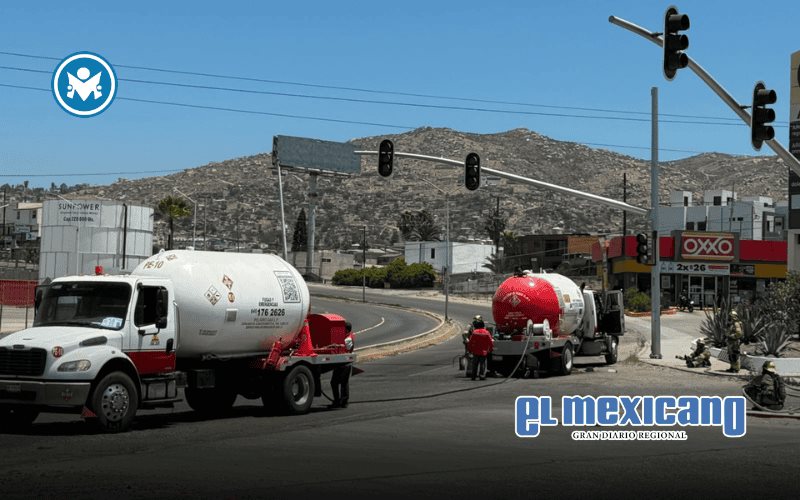 Inicia trasiego de gas LP tras fuga; cortan la luz en zonas de Ensenada Inicia trasiego de gas LP tras fuga; cortan la luz en zonas de Ensenada
