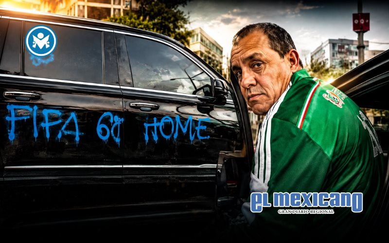 Cuauht&eacute;moc Blanco es interceptado y agredido durante protesta antimundialista en CDMX